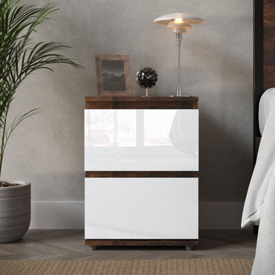 Otella 36cm W Metal Bedside Table