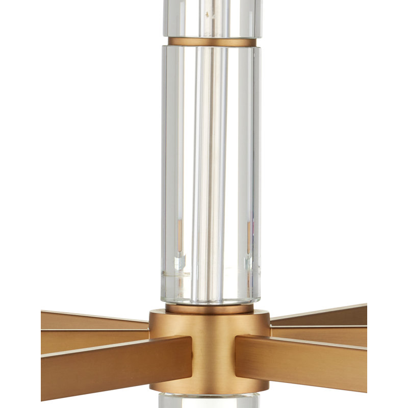 Marcelo 6 - Light LED Chandelier, Clear Optic Crystal