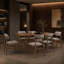 Ensemble de salle à manger moderne avec chaises incurvées 7 pièces Hudson-740739481-751065125