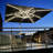 Mace 10' 9.9" Square Lighted Cantilever Umbrella With Base-1674673184