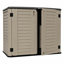 Armoire de rangement extérieure en résine de 25 gallons Decksplore, imperméable et verrouillable