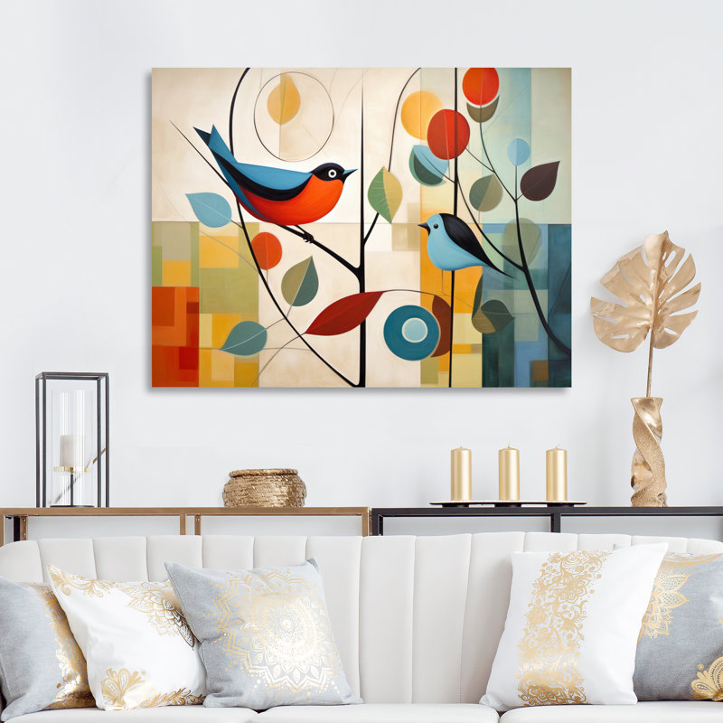 Décoration murale verte Mid Century Mod Nature III - abstrait Mid-Century, H 24 po x l 32 po, Toile tendue, Sans cadre
