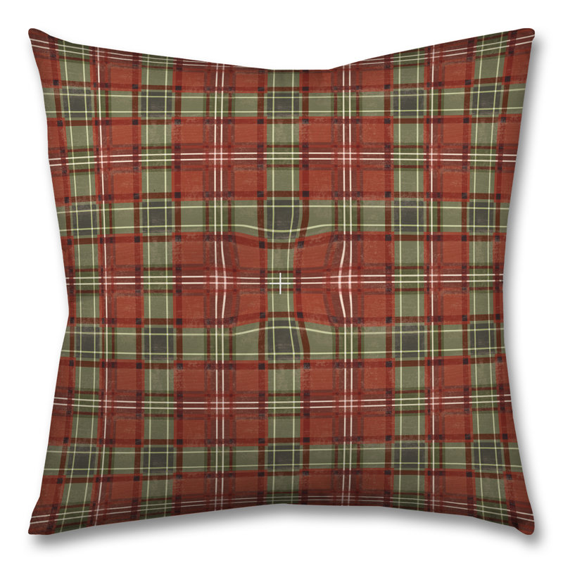 Plaid Reversible Throw Pillow