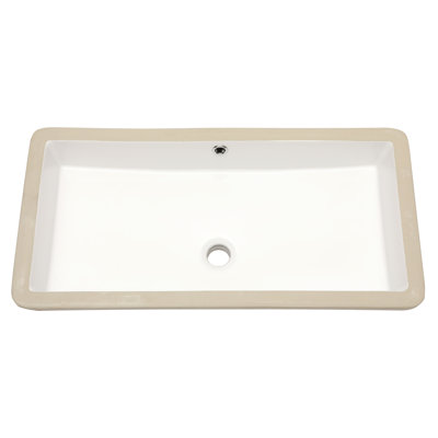 MONSFEST 14'' Ceramic Rectangular Bathroom Sink