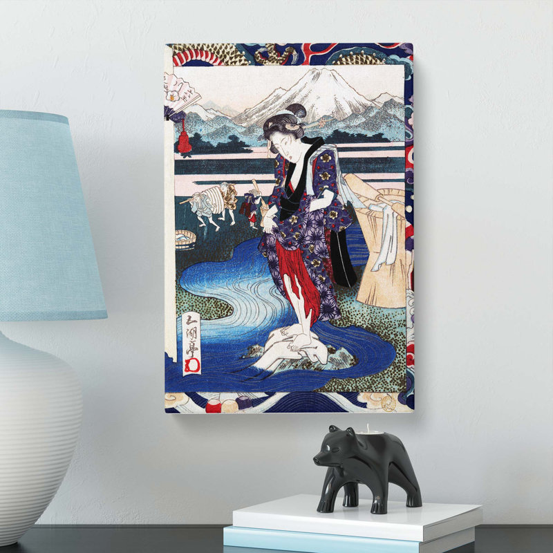 Laundry by Yashima Gakutei - Wrapped Canvas, 76cm H x 50cm W x 3cm D