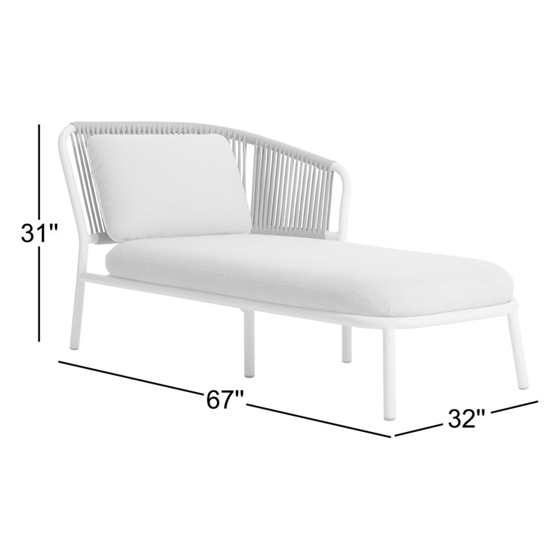 Mate Outdoor Chaise Lounge, Charcoal Sunbrella®