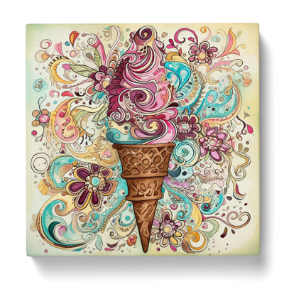 Ice Cream Paisley - No Frame Print