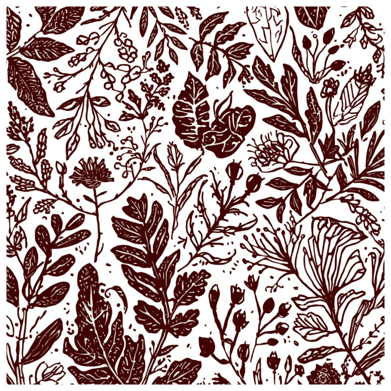 Botanical Leafy Pattern Duvet Covers, Queen