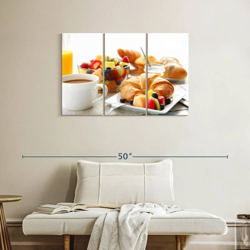  Assiette à déjeuner 'Croissant', H 24 po x l 38 po
