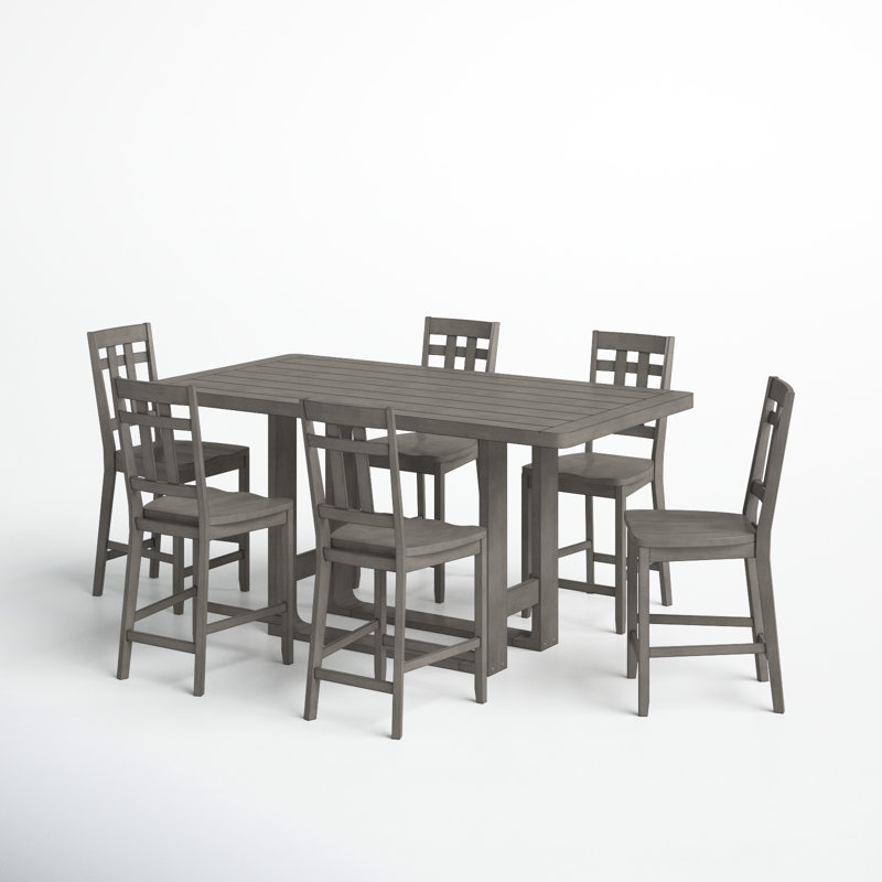 Annea Counter Height Dining Set, 7 Pieces: Table, 6 Chairs