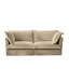 2 velours côtelé pour le salon - siège profond, coussin rembourré, housse amovible, confortable, moderne, coussin décoratif