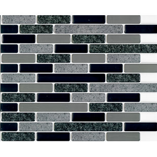 10'' W x 10'' L PVC Peel and Stick Mosaic Tile