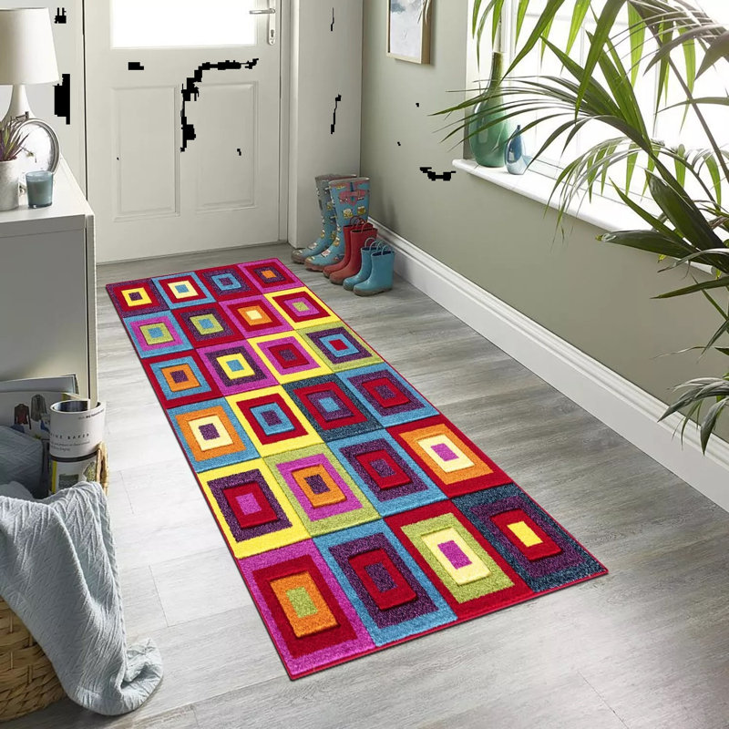 Mifflinburg Abstract Hand Tufted Area Rug, Runner 60 x 220cm