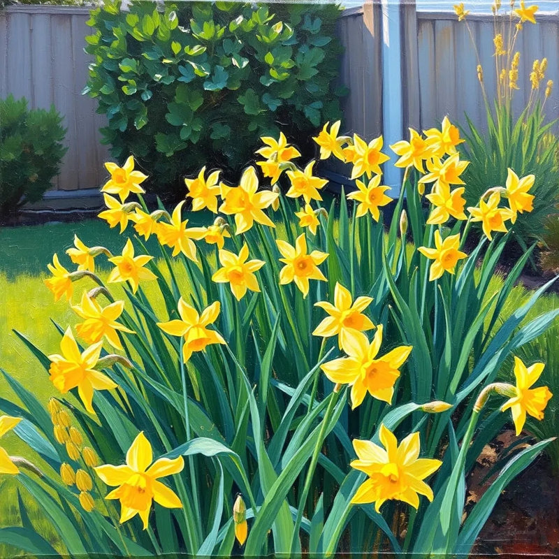 «Golden Spring Embrace», reproduction sur toile tendue, H 20 po x l 20 po