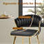 Tabouret de comptoir moderne en velours de 25,2 po avec accents dorés, conception ergonomique et siège moelleux pour îlot de cuisine et bar-130095670