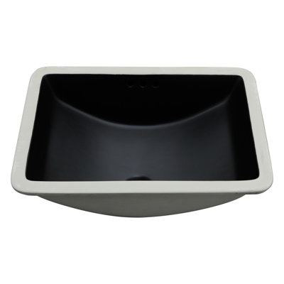 21"X15.18" Black Ceramic Bathroom Sink, Delicate Craftsmanship, - Wear Surface, Integrated Overflow System
