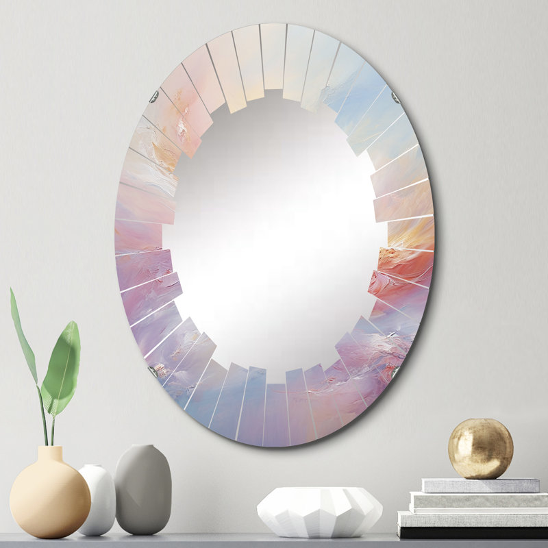 Lourmarin - Miroir mural romantique paysage ovale, 30 po x 20 po