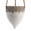 Pot de fleurs suspendu rond en terre cuite sur corde de jute-32973887