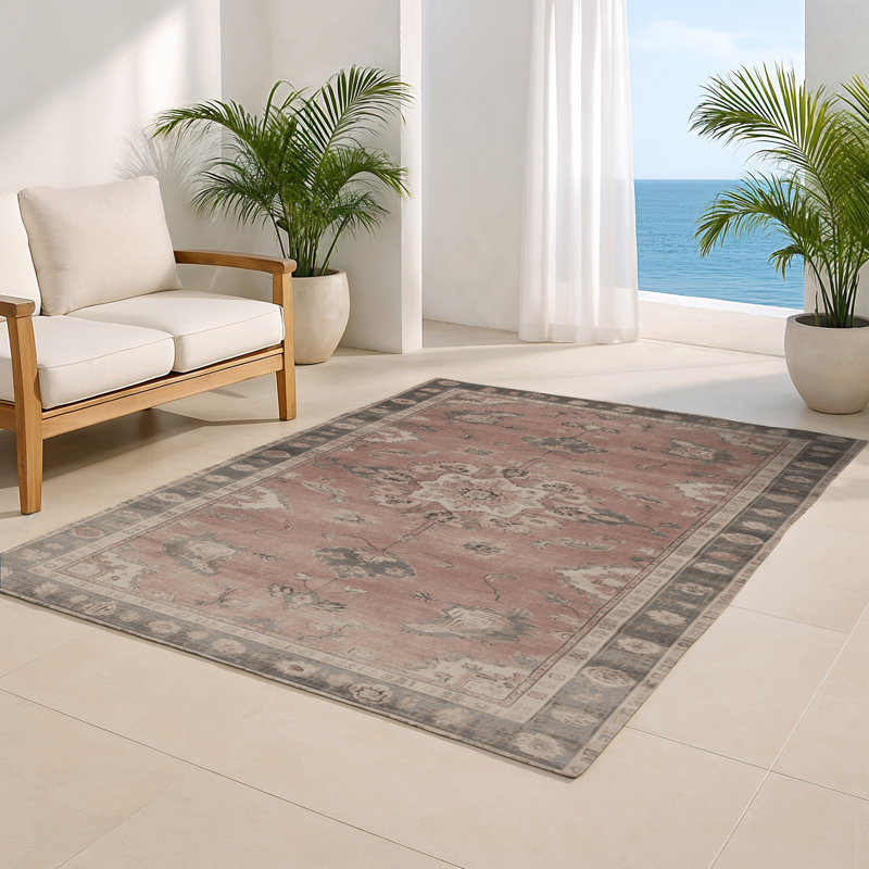 Overdyed Gray Indoor and Outdoor Area Rug, Rectangle 2' x 3'