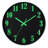 Luminous Wall Clock Glow In The Dark,Modern Wall Clocks With 3D Numbers,Decorative Wall Clock Battery Operated (Black)