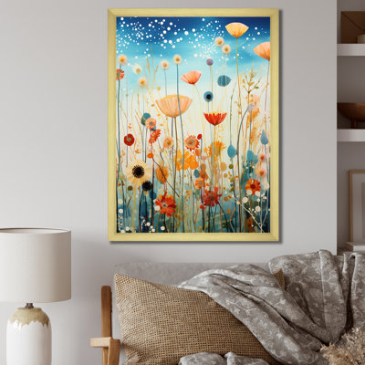 Plants Field Pointillism Dot II - impressions murales florales
