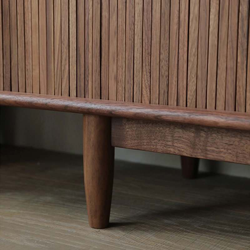 Meuble télé rétro, moderne et simple, Bois brun foncé