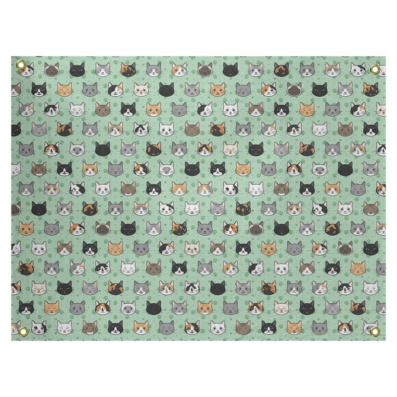 Tapisserie kitty chat par katelyn elizabeth Kitterman, Intérieur / extérieur, H 51,5 po x l 60,5 po