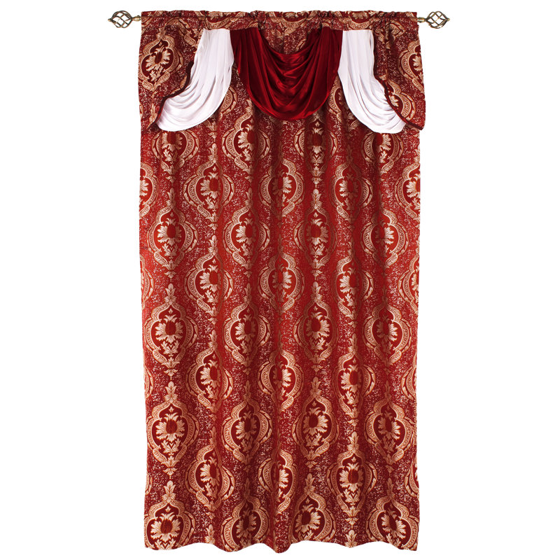 Panneau de rideau simple obscurcissant en polyester Matthews, Bourgogne