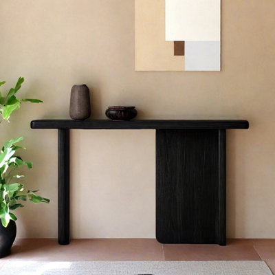 Mid-Century Modern Solid Wood Console Table