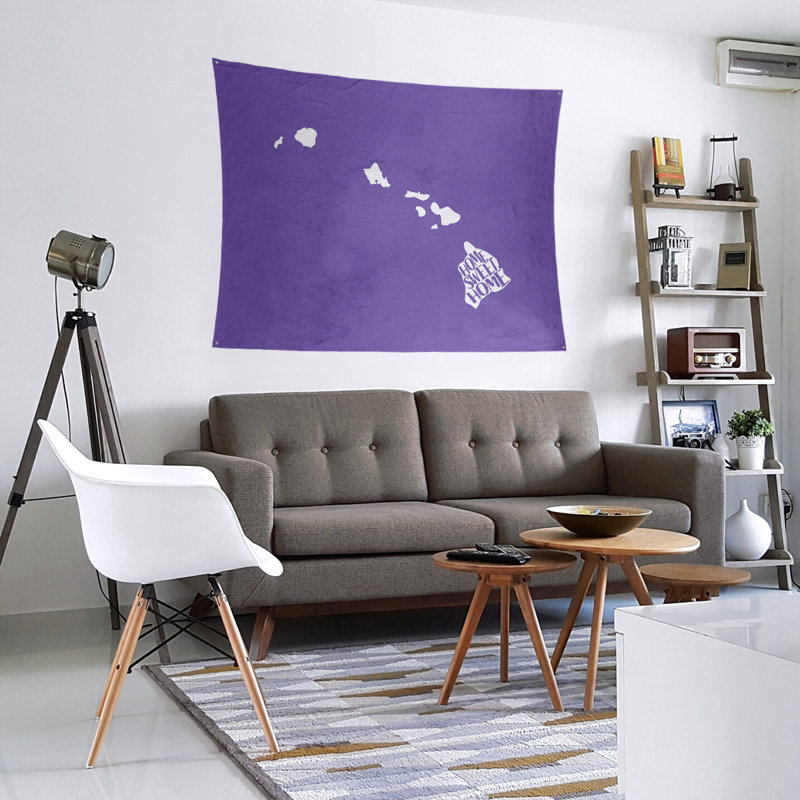 Tapisserie murale à la maison en hawaii doux, H 68 po x l 80 po, Mauve