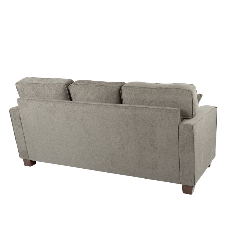 Canapé et méridienne réversible de 73,75 po de large Kehlani, Polyester Cush gris