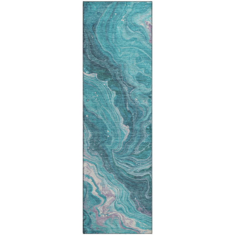 Premium Machine Washable Hedden AMF1701 Abstract Rug, Runner 2'3" x 7'6"