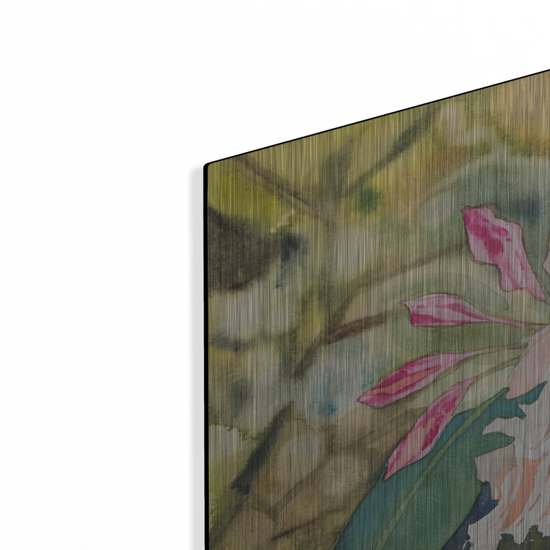 «Rhododendron 3» par Sharon Pitts, art mural en métal, 24 po x 16 po, H 16 po x l 24 po