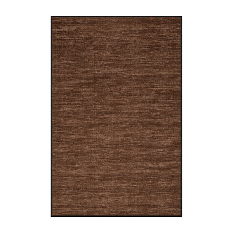 Tapis brun uni lavable à la machine, Rectangulaire 2 pi x 3 pi