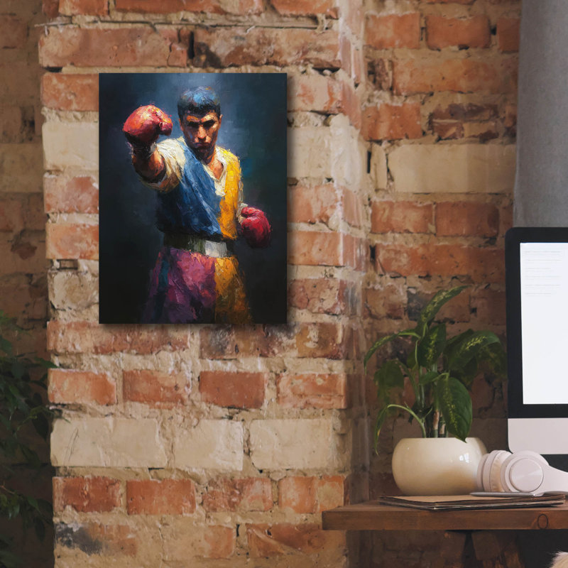 Toile épique Graffiti «Boxing Legend 1» par Ann Klee, 12 po x 16 po, H 16 po x l 12 po