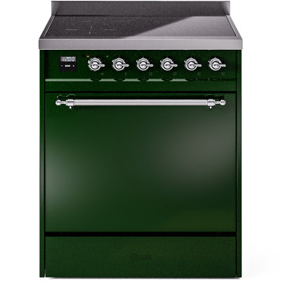 ILVE Nostalgie II Series 30 inch Induction Range with 4 Induction Elements (Solid Door)