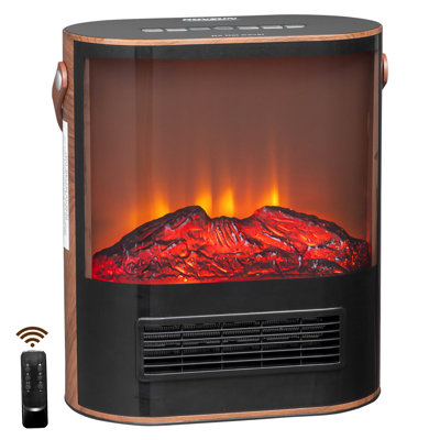 1500 W Portable Electric Ceramic Space Heater With 3D Realistic Flame