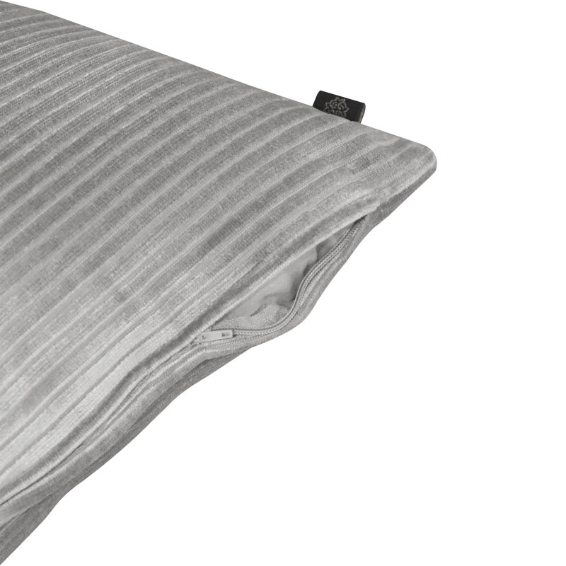 Visto Square Pillow Cover, Silver