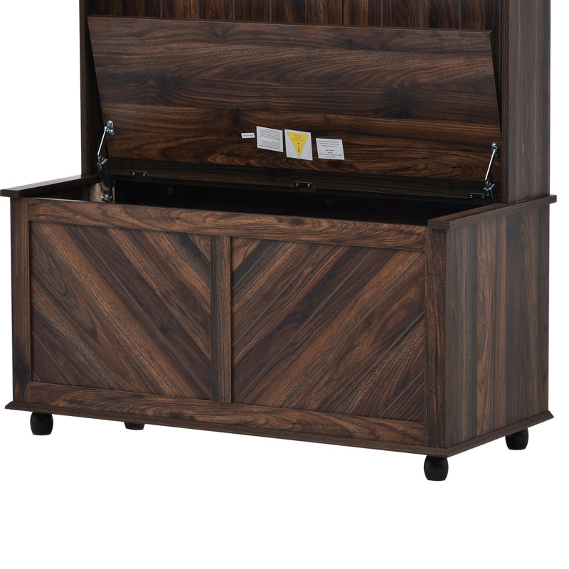 Banc de rangement pour chaussures 2 paires, Brun