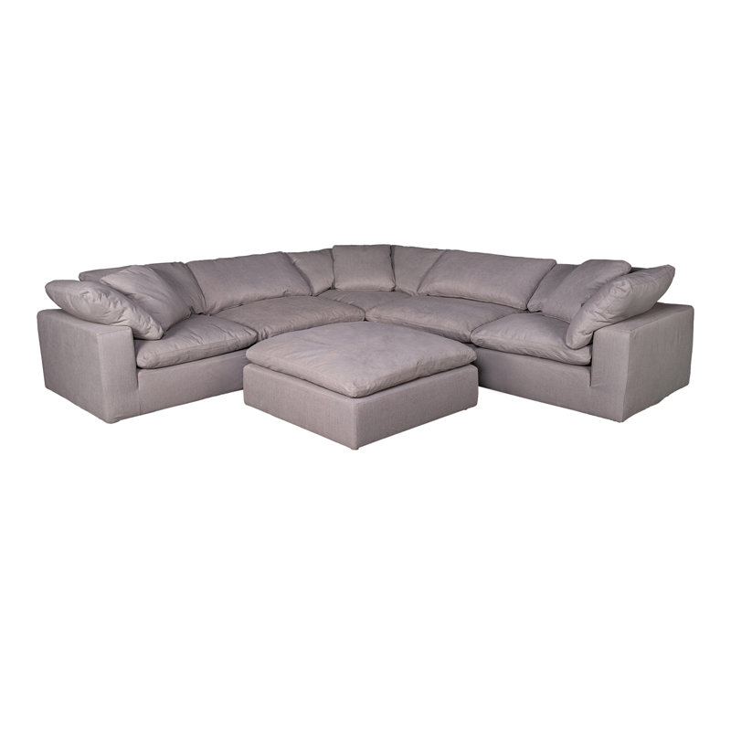 Clay Slipper Chair, Light Gray Performance