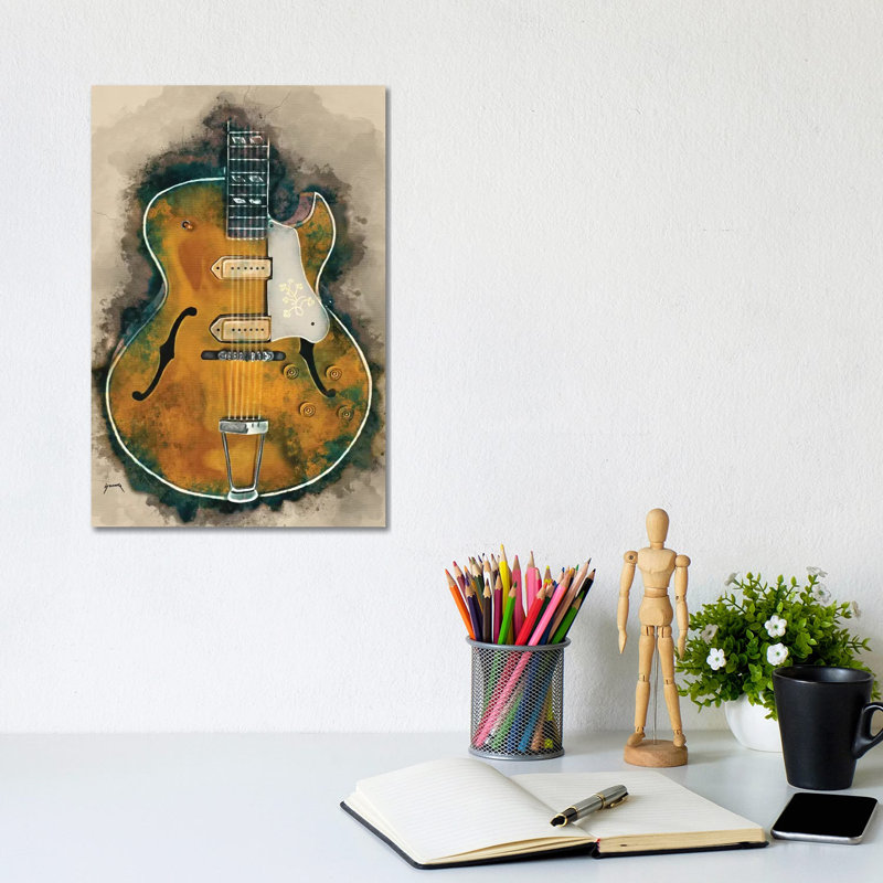 Scotty Moore's Guitar - Wrapped Canvas Painting, 20.32 cm H x 30.48 cm W