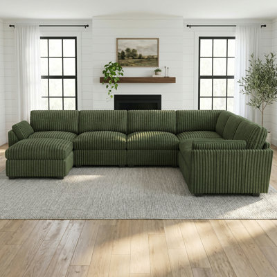 137.8" W U-Shaped Modular Sectional