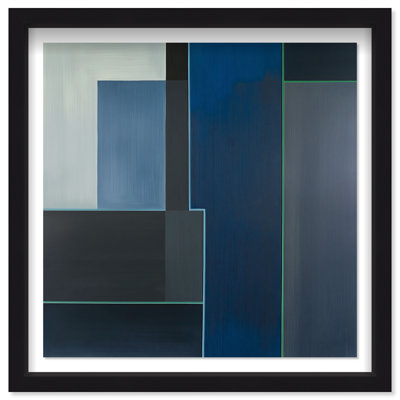 Desert Stillness II Shadowbox Abstract Print by Oliver Gal, Black Frame, 12 x 12