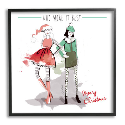 «Who Wore It Best Christmas Fashion» par Alison Petrie - impression sur bois