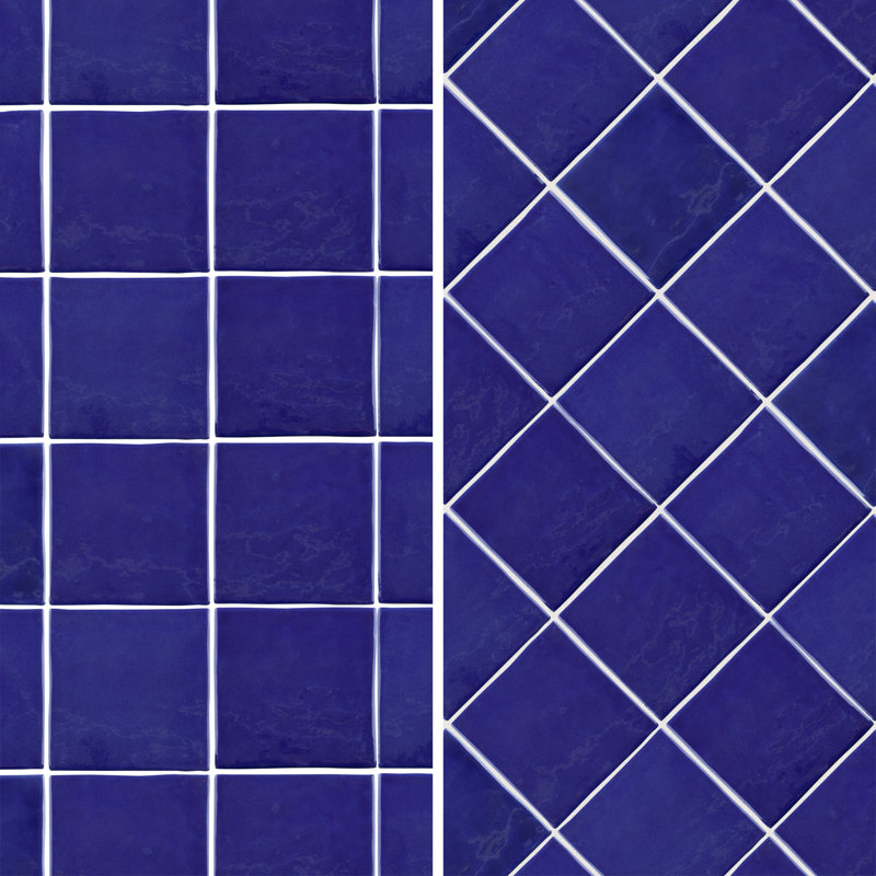 Viva Antic Handmade 4" x 4" Ceramic Tile, Blue