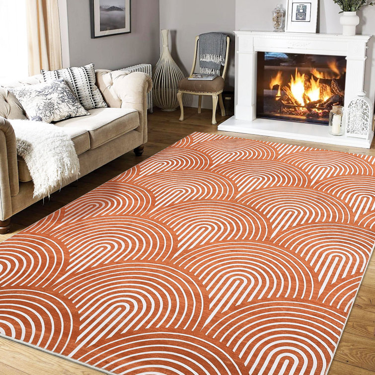 Jhumki Washable Abstract Indoor Rug