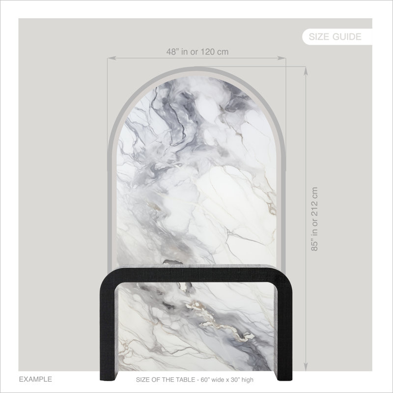 Adhésif décoratif marbré, adhésif décoratif non-mural, H 48 po x l 28 po