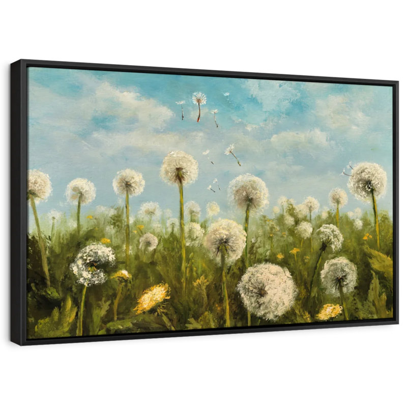 «Dancing Dandelions Seeds», reproduction sur toile, H 9 po x l 13 po