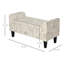 Banc rembourré en tissu Zenaida