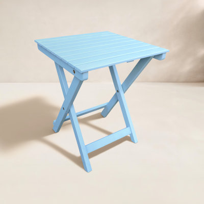 Danika Square Acacia Folding Outdoor Side Table , 16'' in. W 16'' in. D